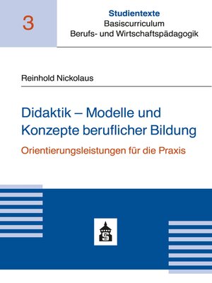 cover image of Didaktik--Modelle und Konzepte beruflicher Bildung
